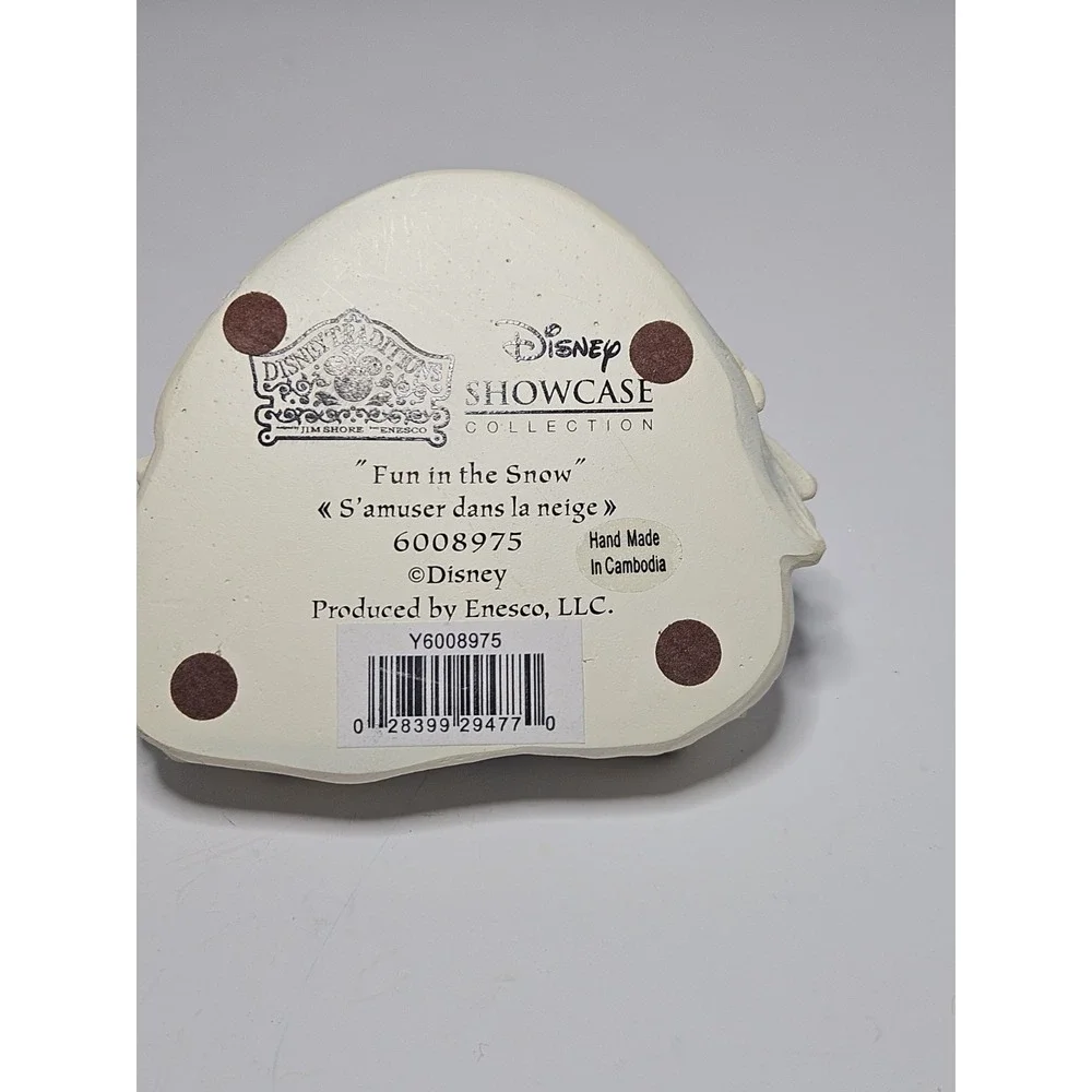 Jim Shore Disney Traditions Fun in the Snow Chip n Dale Sledding Saucer 6008975